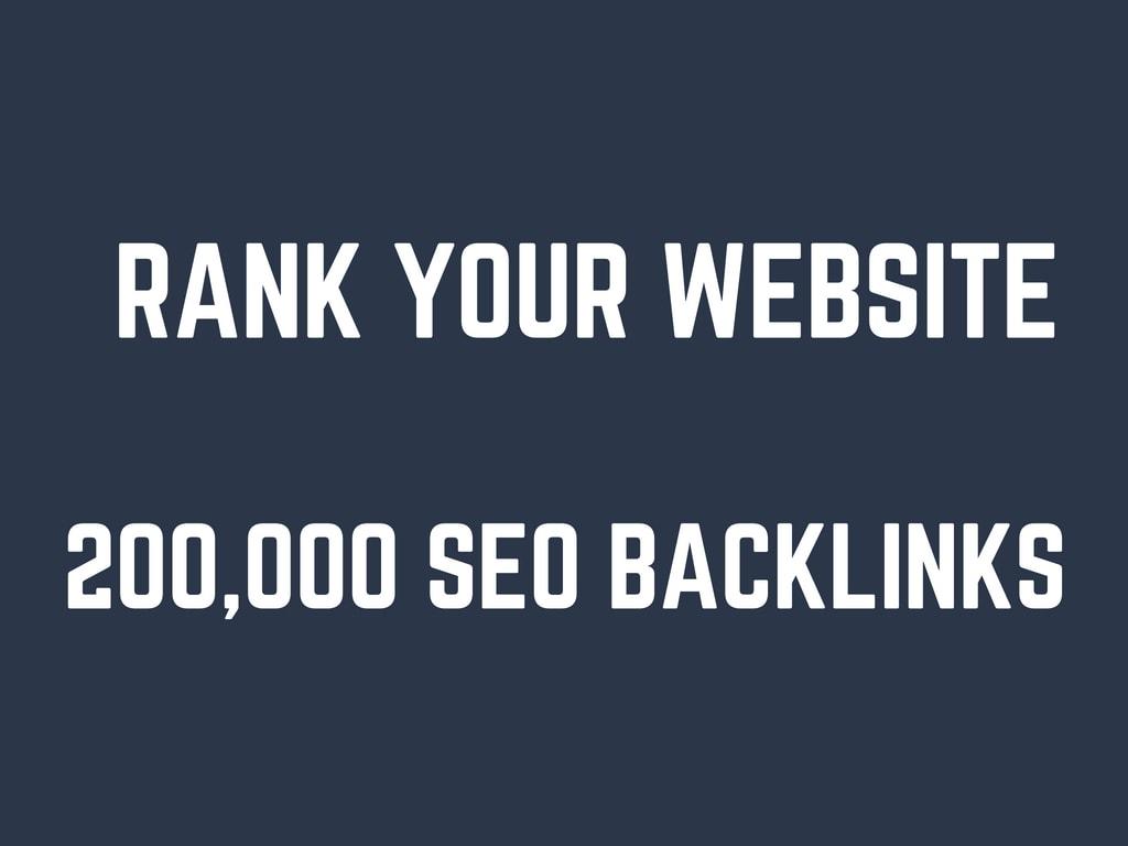 your website by 200,000 SEO backlinks 