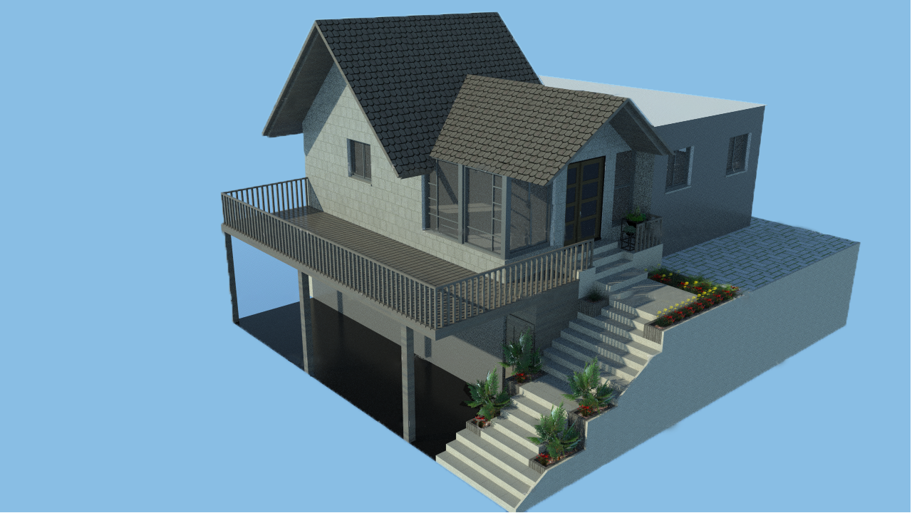3D Sketchup Model And Render For your home,Garden,Resort Plan