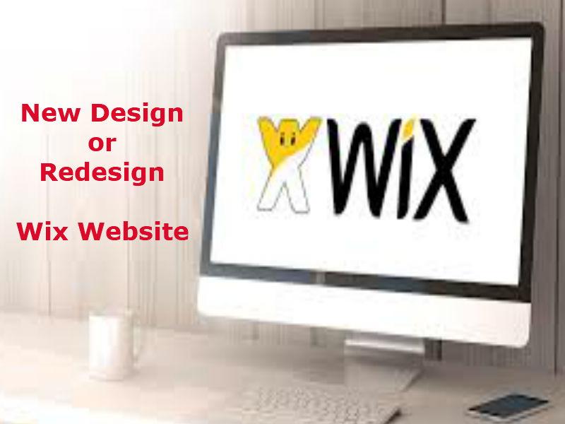  design or redesign wix website-1 page
