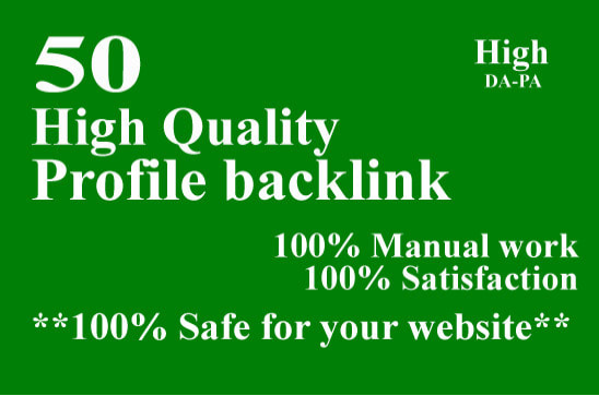 make 100 high quality profile backlink 