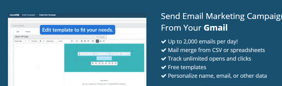 Email Marketing from your Google-mail account