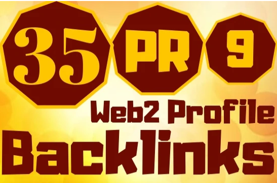 create 35 web2,0 profile backlinks high pr links for your website 