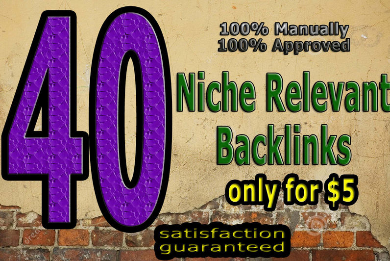 make 40 high quality niche relevant backlinks main domains 