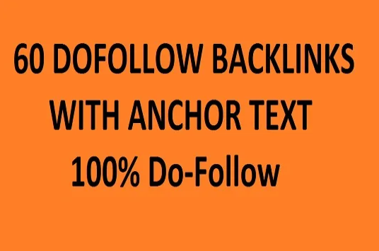  create 60 dofollow profile backlinks with anchor text 