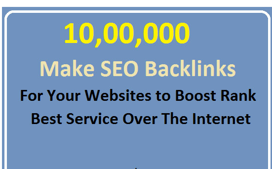 create 10,00,000 SEO backlinks manually 