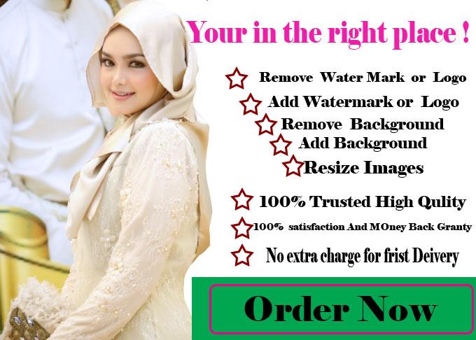 Do Add Watermark, Any Thing,Remove Background,Photoshop Work