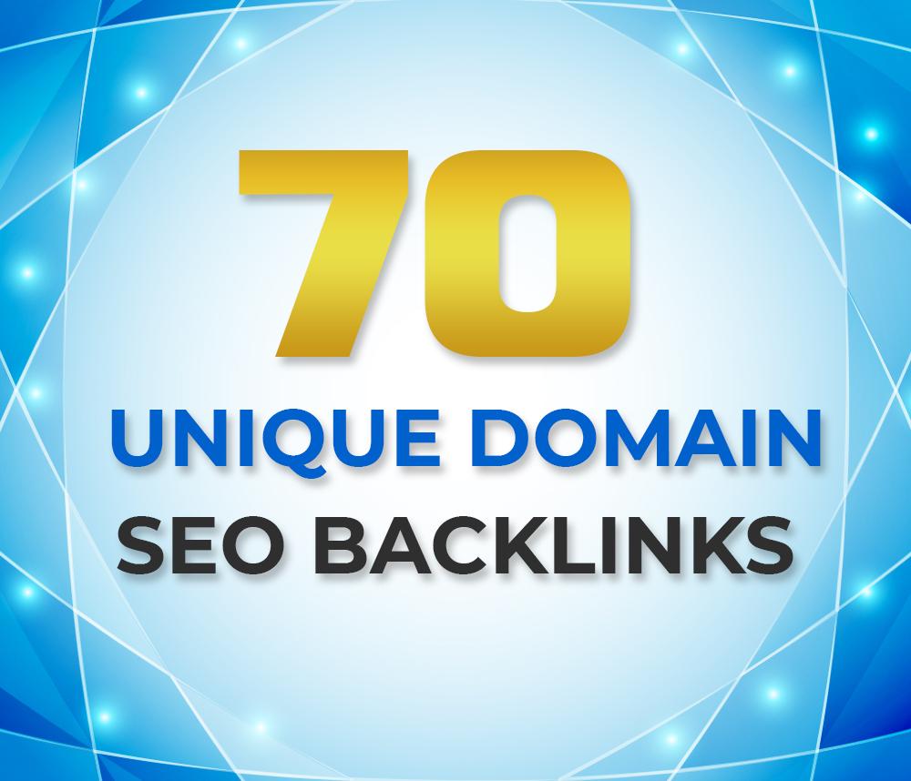 Do 70 Unique Domain SEO Backlinks On Tf100 Da100 Sites