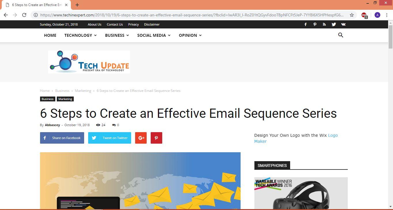Do guest post on techinexpert.com with dofollow 