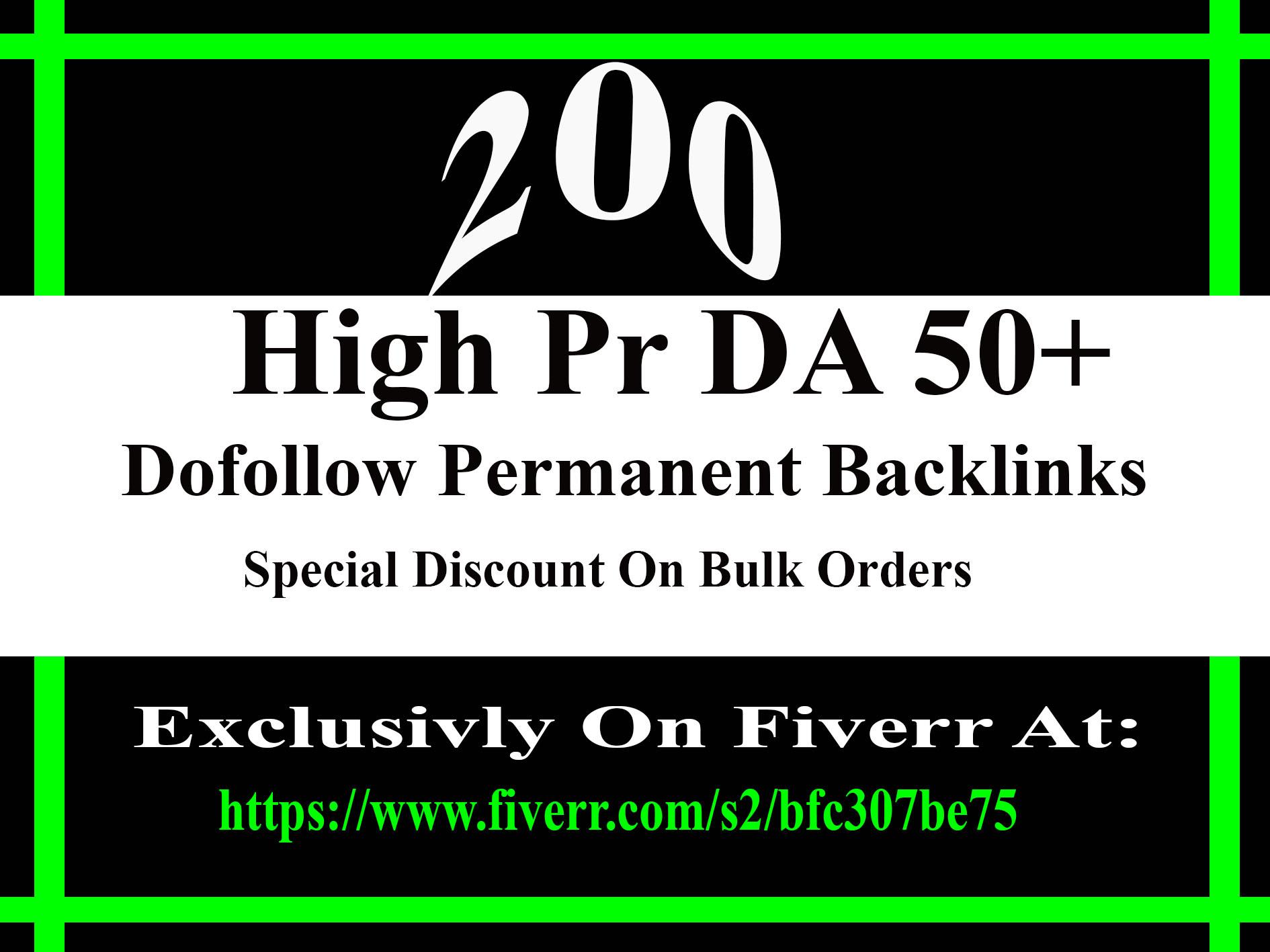 Do 200 high PR Dofollow backlinks to improve your ranking