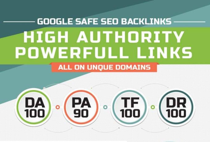 Build 85 Unique Domain SEO Backlinks On Tf 100 Da 100 Sites 