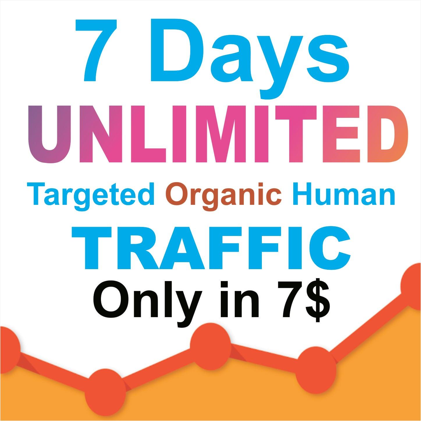 50 days UNLIMITED Keywords Targeted REAL HUMAN TRAFFIC