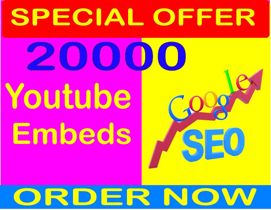 200,000 YouTube Backlinks and Embeds, Organic Video