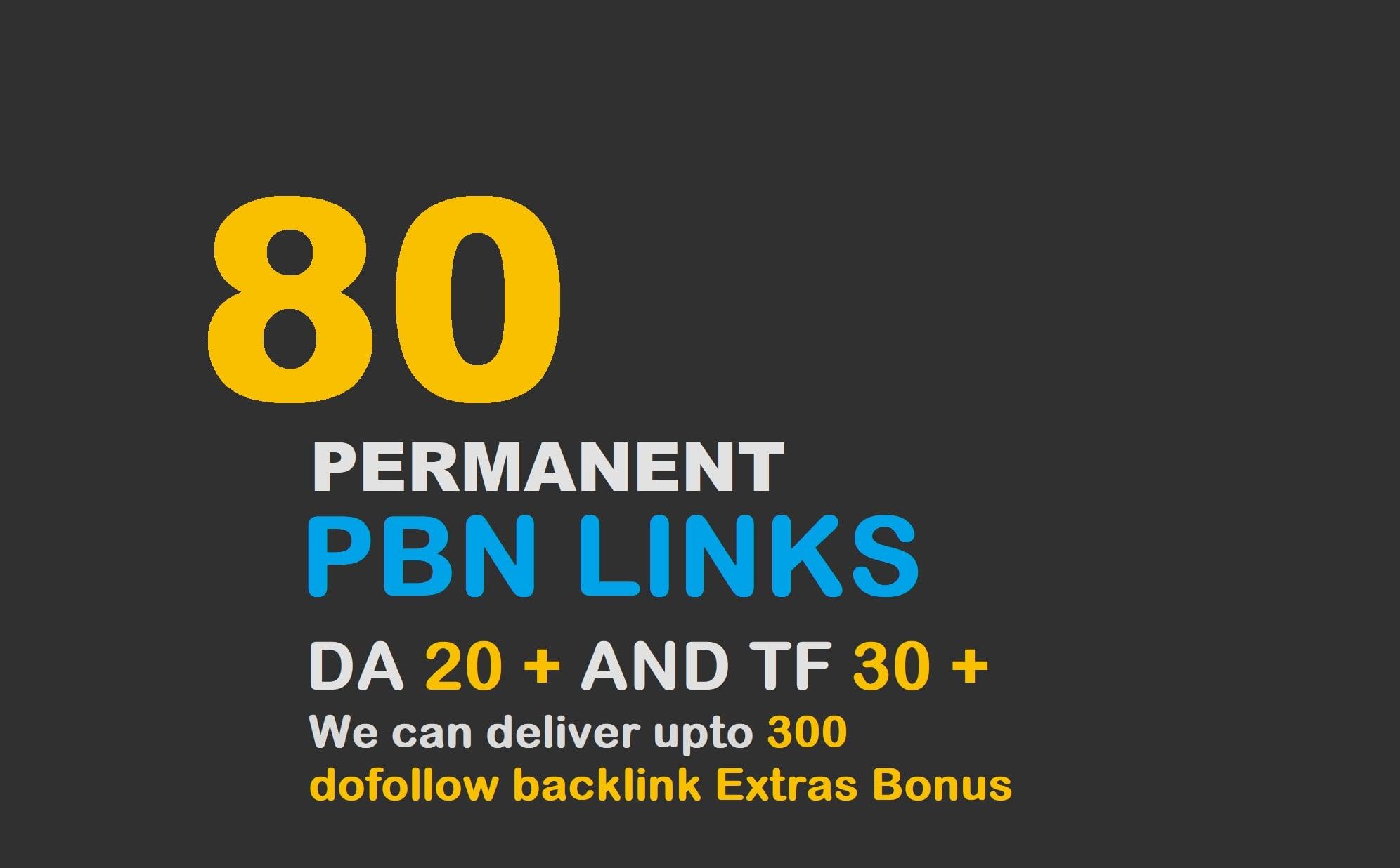  80 High Metrics PBN Posts Contextual Backlinks