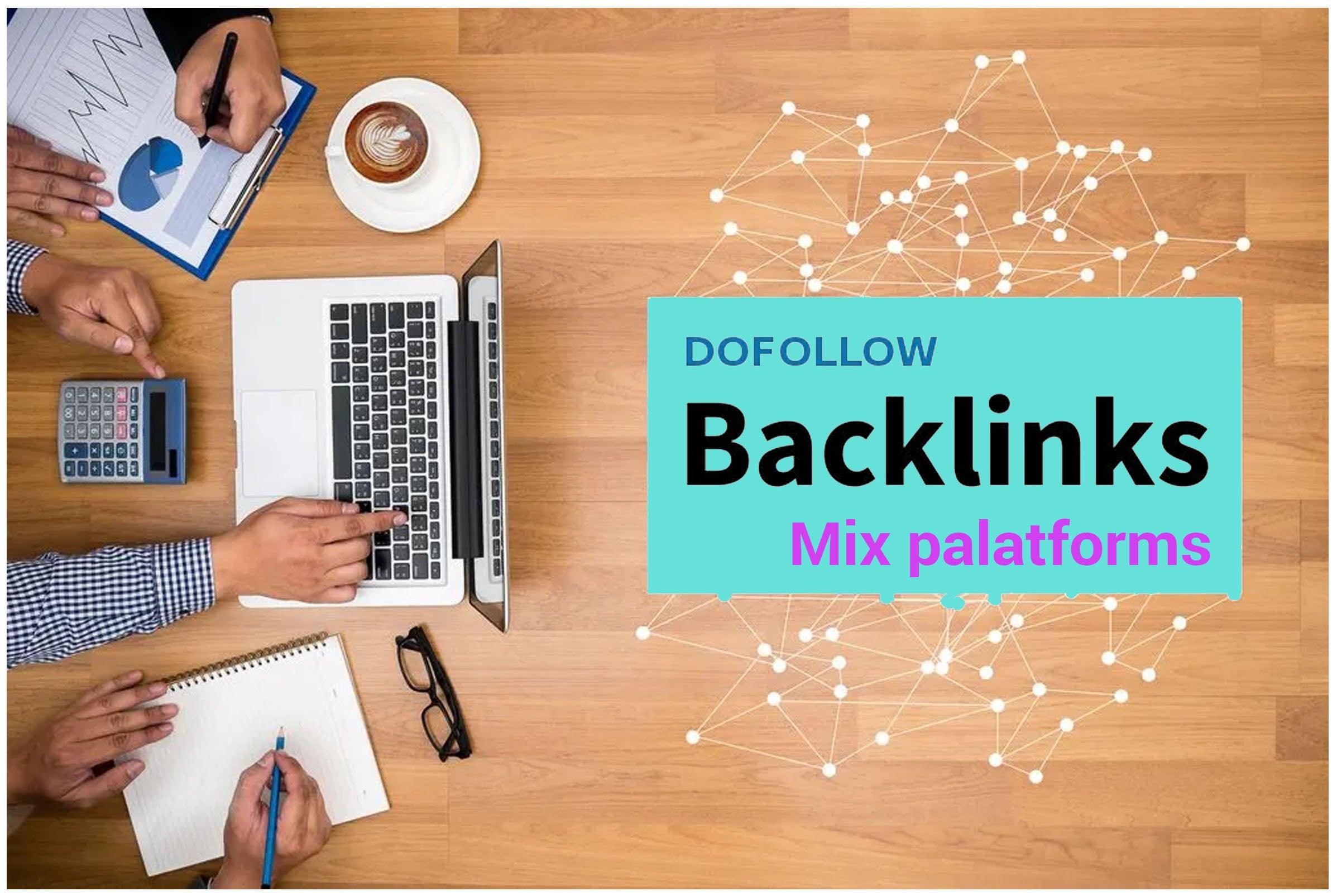 Build 5000 follow backlinks with mix platforms