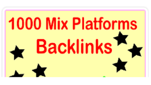 Mix platforms 1000 backlinks!!! SEO!!