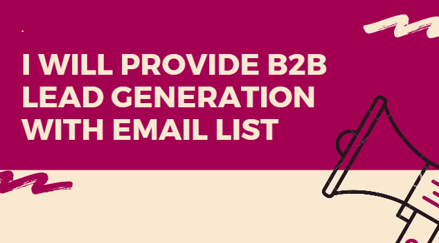 Collect B2B Lead Generation, Data Entry With Email List