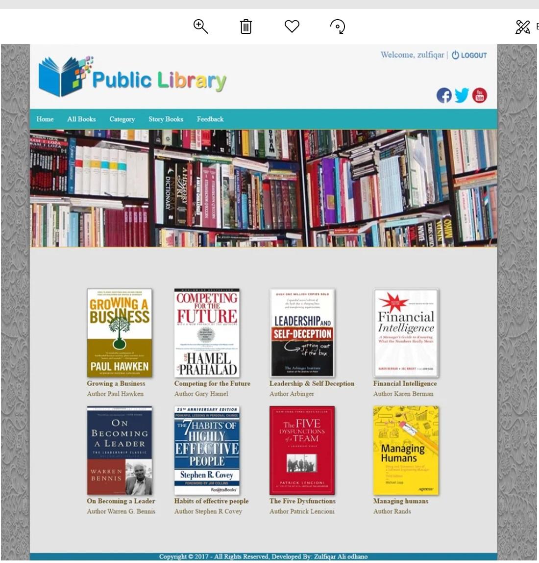 Digital Library Web Application