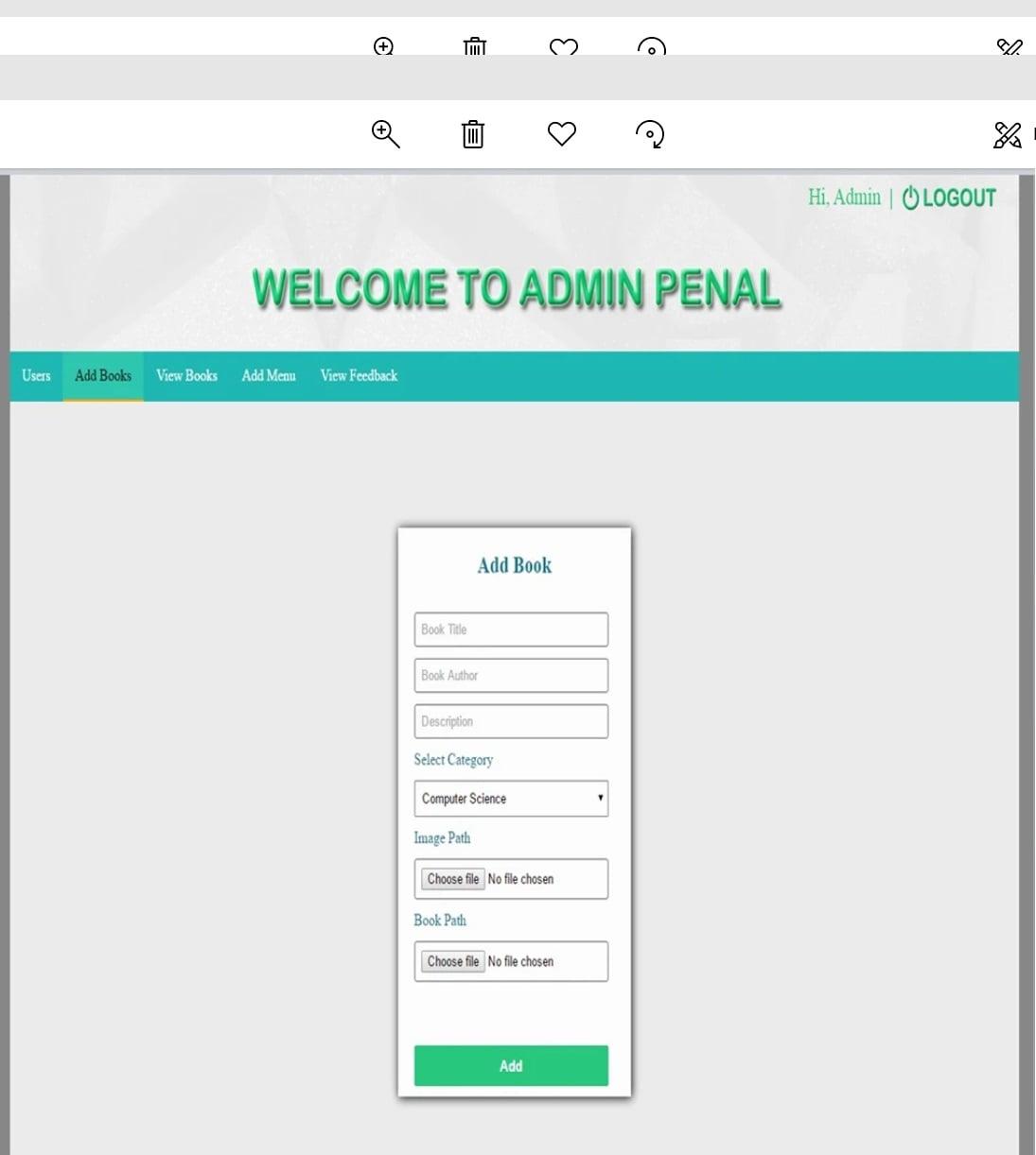 Digital Library Web Application