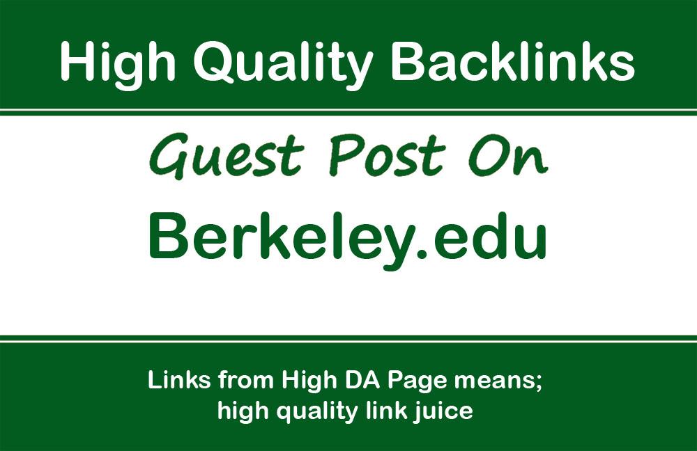 Publish a guest post on Berkeley - Berkeley.edu, DA92