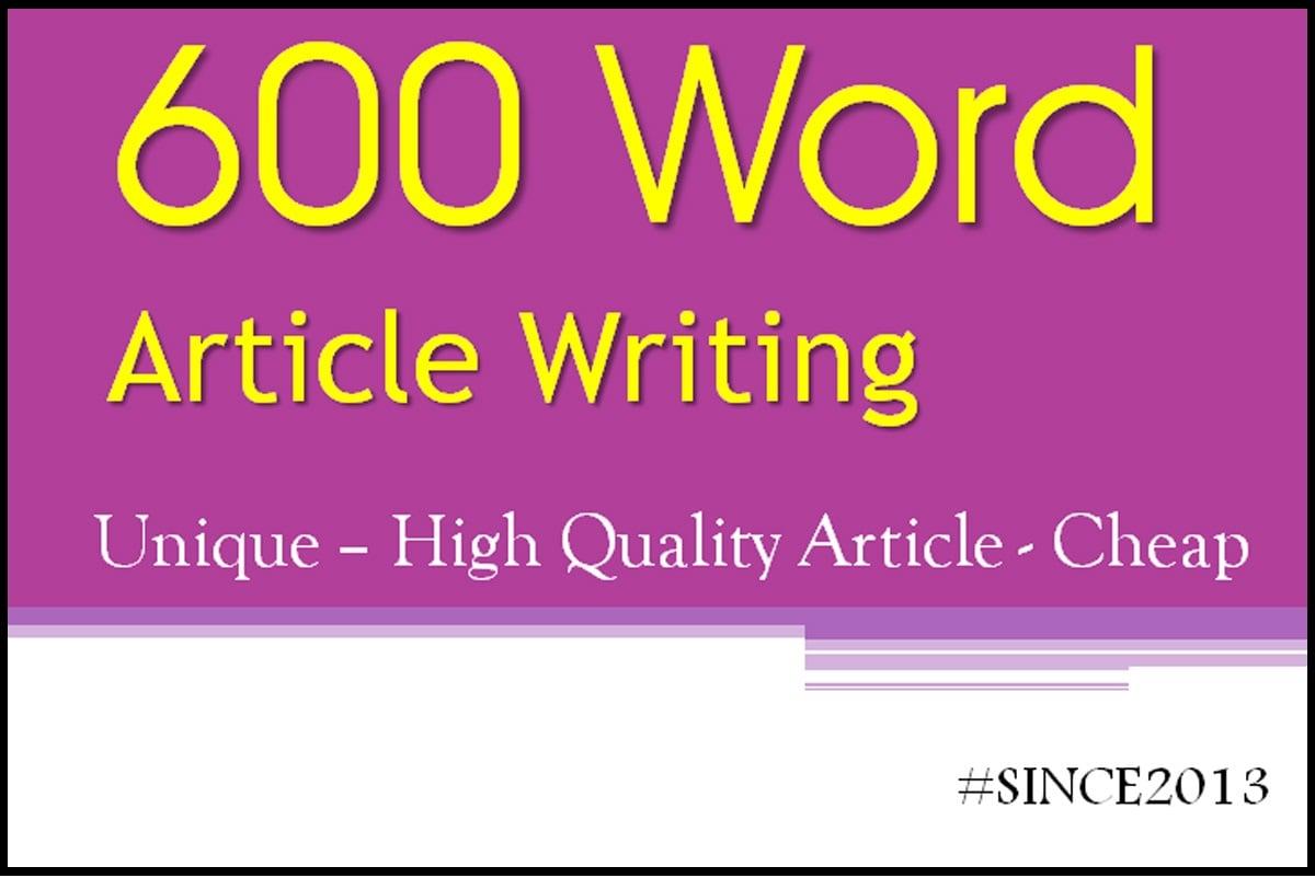 2x600 Words Article Fresh and High Quality