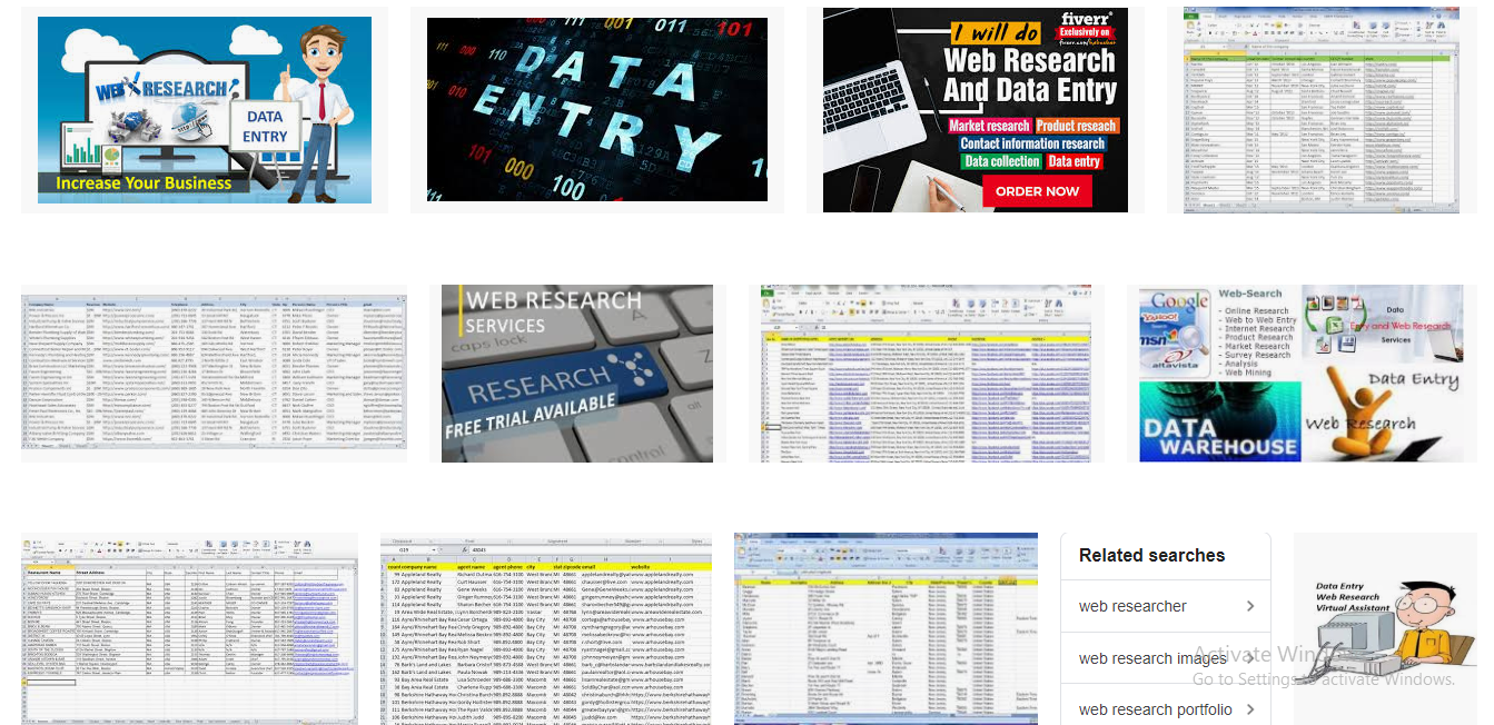 I Shall do white hat SEO based data entry or web research (50 excel cell) 