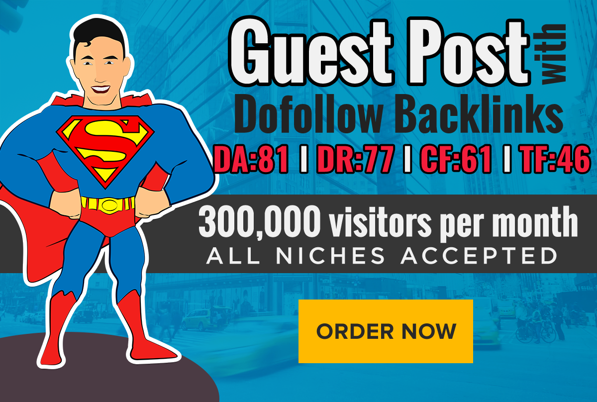 Publish Your Article on a DA 81 Magazine Blog with 1 Link