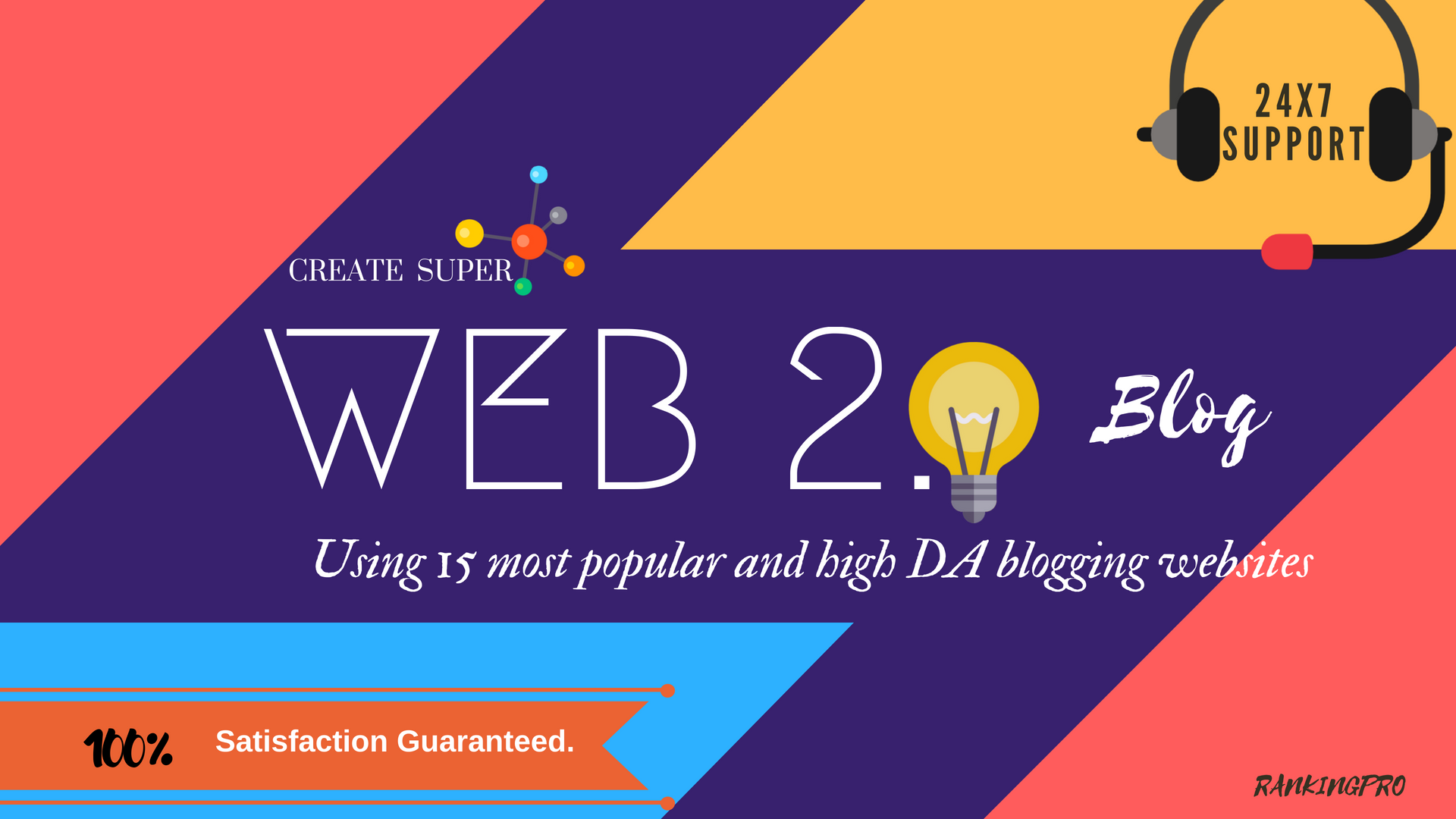 i provide 100 high quality backlinks from web2.0 and article submission