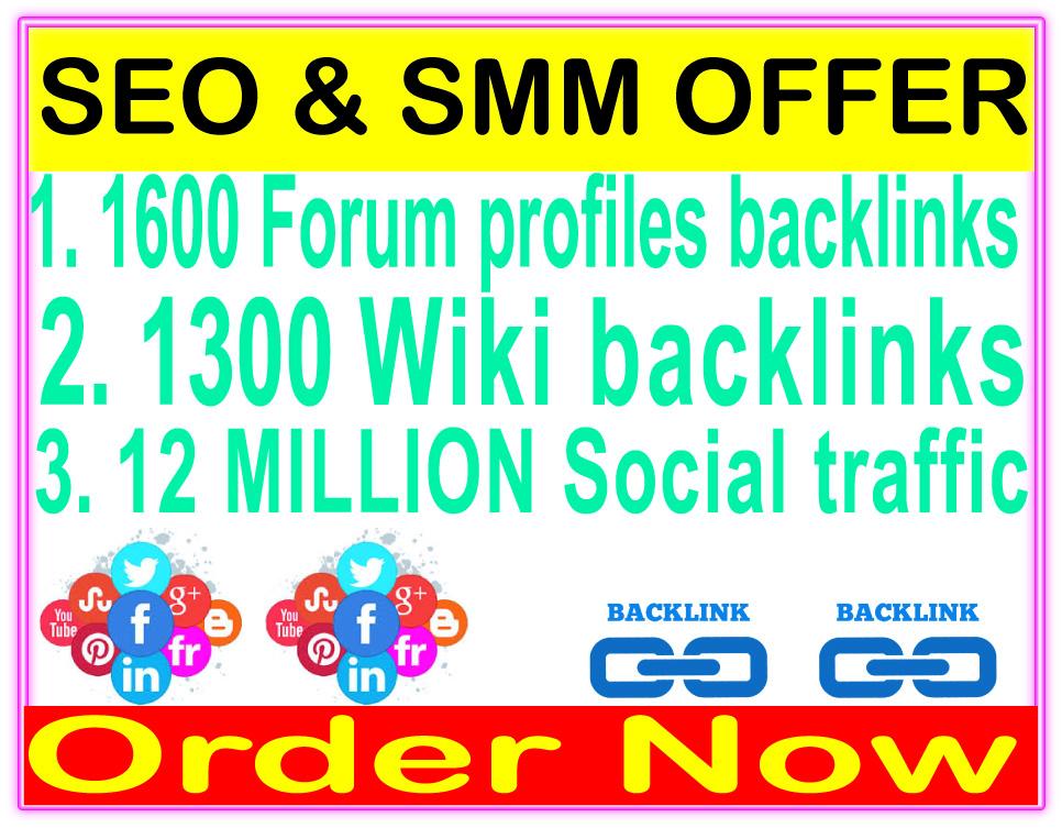 ﻿HQ Indexer SEO & SMM Package-1600 Forum profiles backlinks-1300 Wiki backlinks-Promotion 10 Million social People