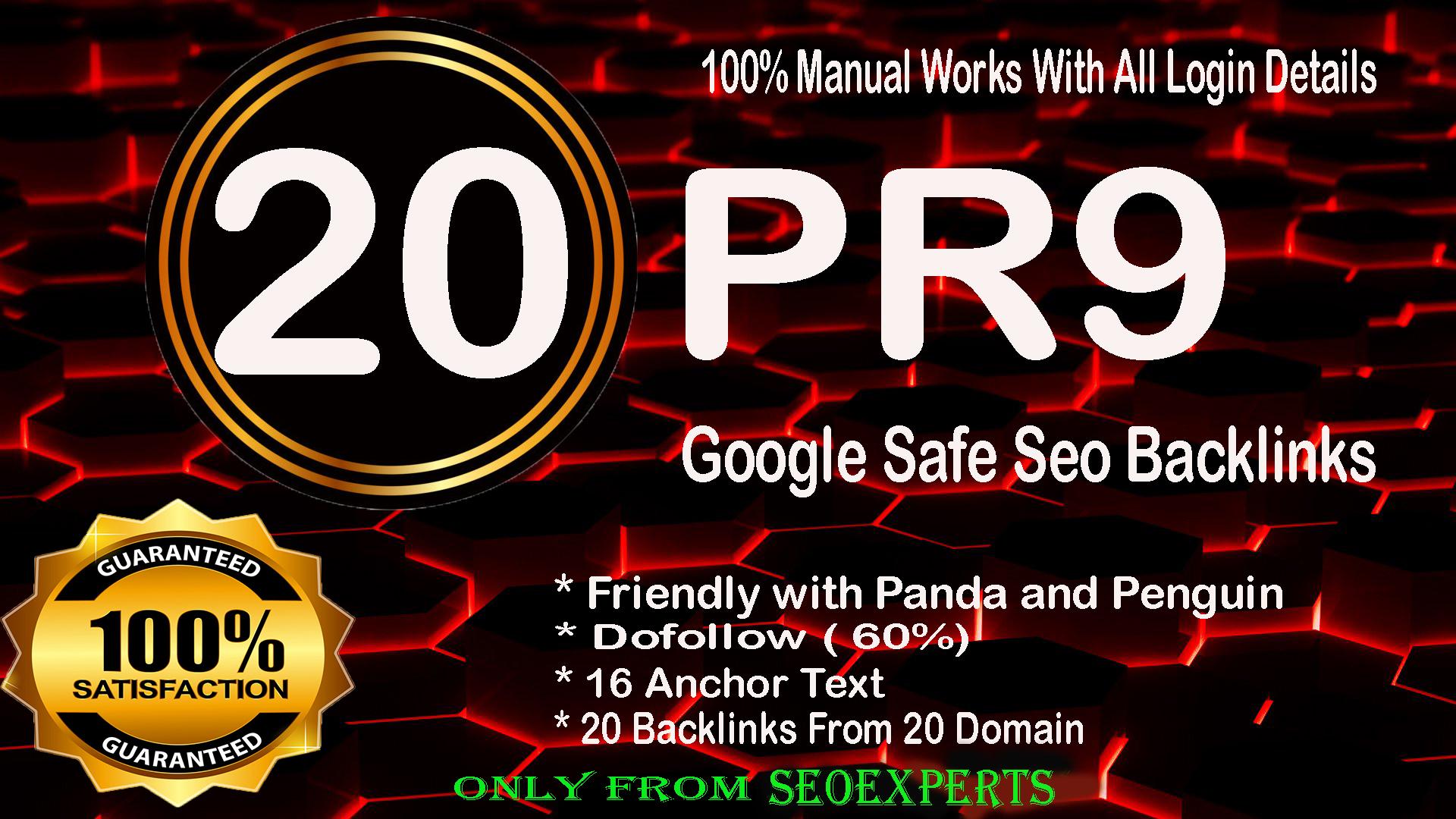 Skyrocket your Google Ranking- 20 Pr9 - 80+ DA High Quality SEO Domain Authority Permanent Backlinks