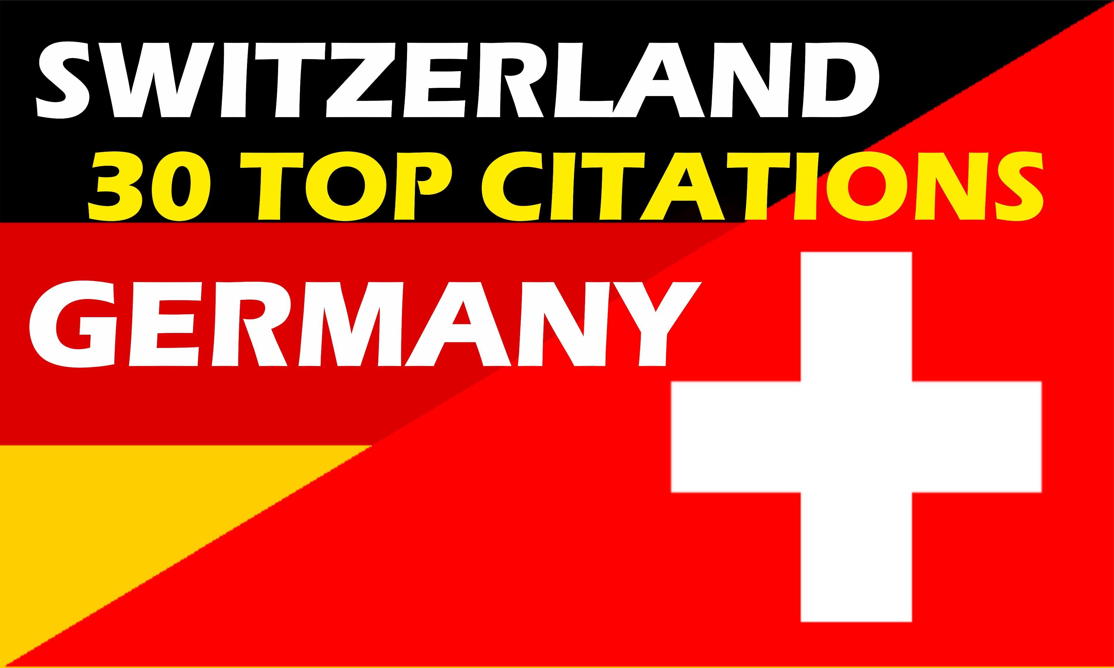 Do Best 30 Local Citation for Switzerland and Germany 