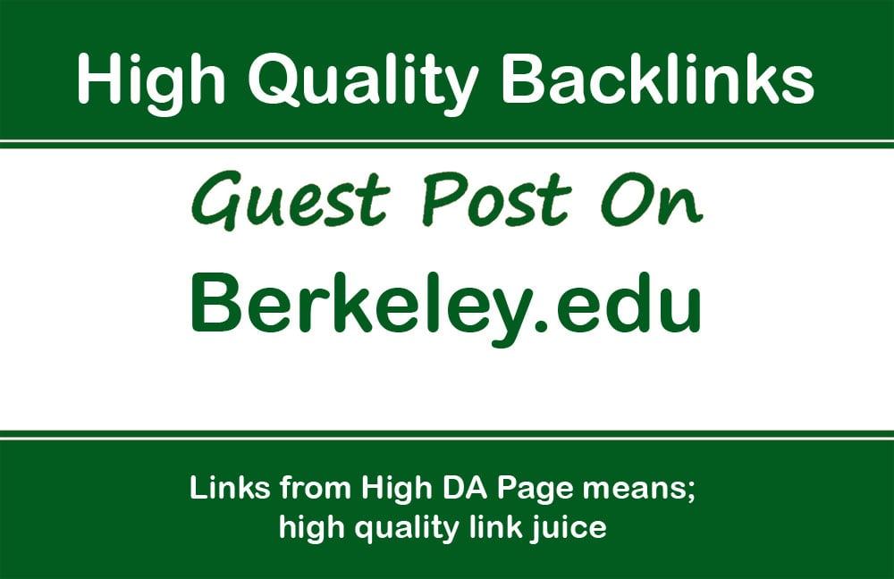 Publish a guest post on Berkeley - Berkeley. edu, DA92