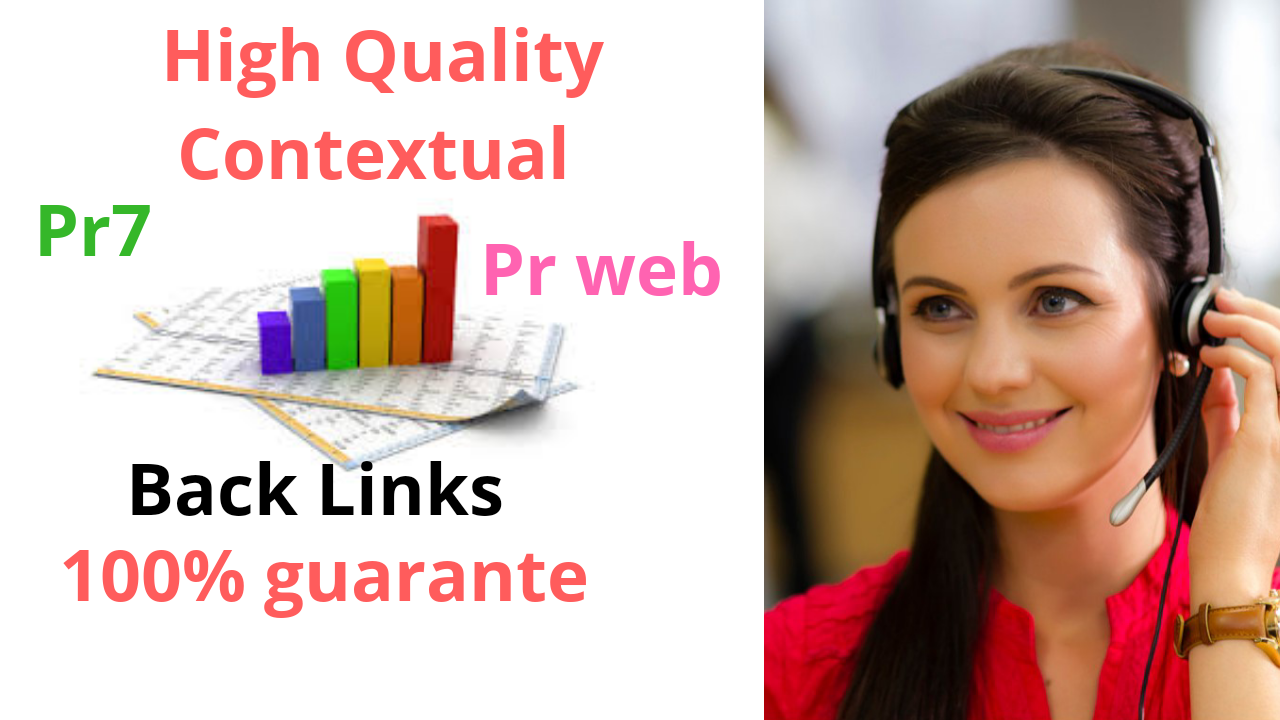 High Quality 500 contextual Pr7 PrWeb back links . google rank top 