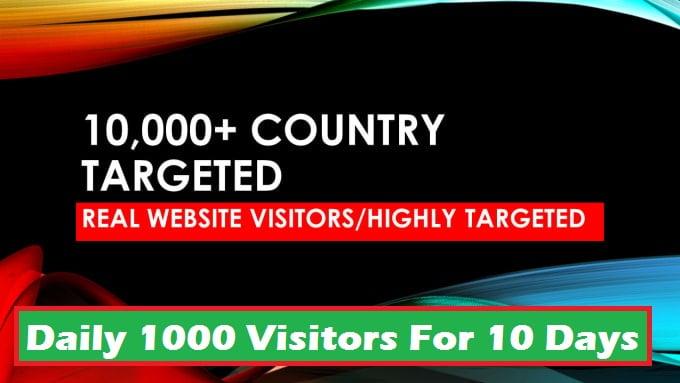1000 Daily Real Human Website Traffic for 10 days