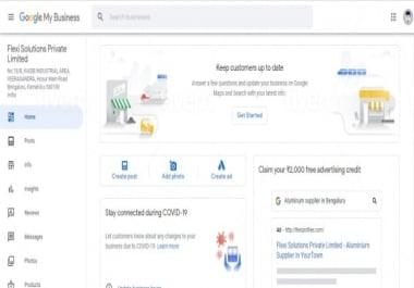 create and optimize Google my business listing