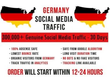 Send genuine 5k-300k Germany based Social Media traffic