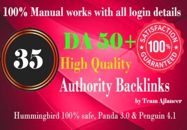35+ backlinks from DA 50+ Do-follow