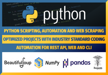 Python Scripting,  Automation and Webscraping