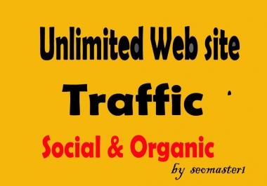 UNLIMITED worldwide organic & social Website TRAFFIC to get GOOD ALEXA rank for 30 days