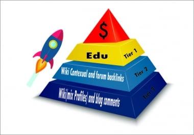 Rank your site by Super Edu LINK RYRAMID service by 3 tier over 2k backlinks