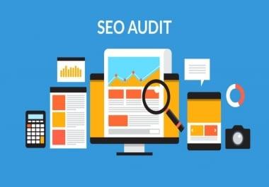 SEO Audit Deep SEO audit on your site and an action plan to get higher results