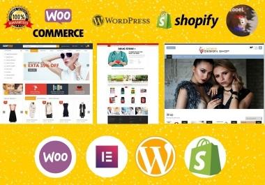 Build Premium Professional Responsive SEO Optimized WordPress Woocommerce or Shopify Store