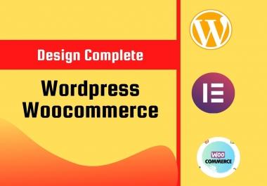 I will design clean woocommerce website by ocean wp,  elementor pro