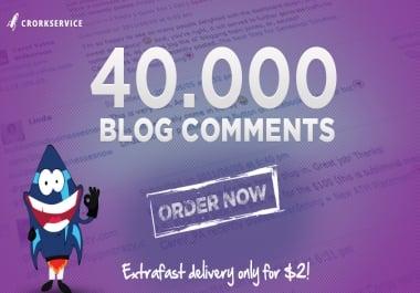 40,000 SEO blog comment backlinks scrapebox linkjuice