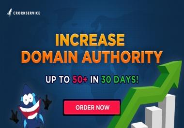 Increase MOZ Domain Authority up to 50+ in 30 days