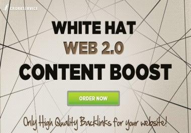 WEB 2.0 Content Boost White Hat Manual Work