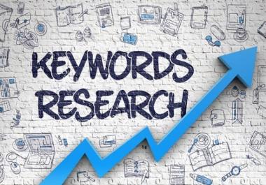 I Will Research 300-500 Long Tail Relevant Keywords Related to Your Niche or Website
