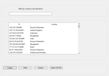 Scrape Proxies by Country - Proxy Scraper SEO Tool