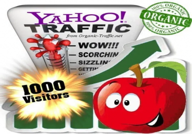 Organic search traffic through Yahoo by Keywords to your Website
