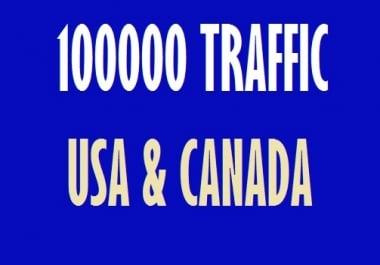 100000 Traffic from USA and CANADA