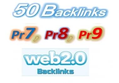 Manage 50 Pr9,  Pr8,  Pr7 Web2.0 Blog article Backlinks for Your Websites